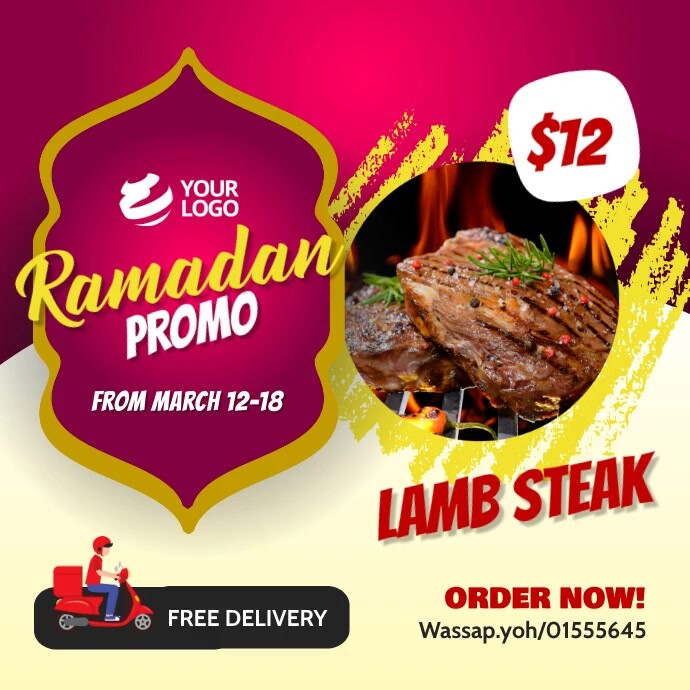 Ramadan restaurant Promotion Instagram PosterMyWall