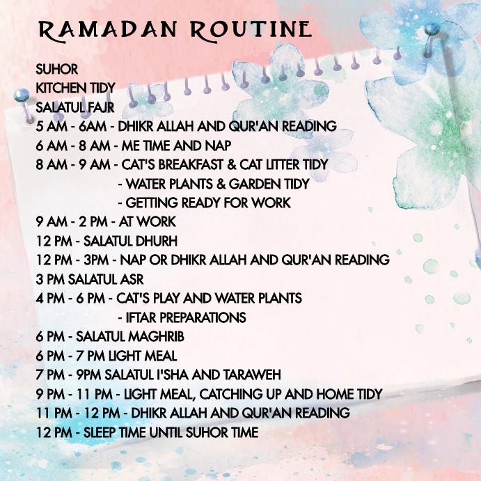 RAMADAN ROUTINE 8 Template | PosterMyWall