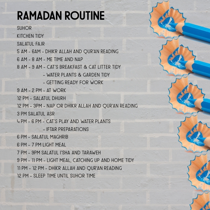 RAMADAN ROUTINE Template | PosterMyWall