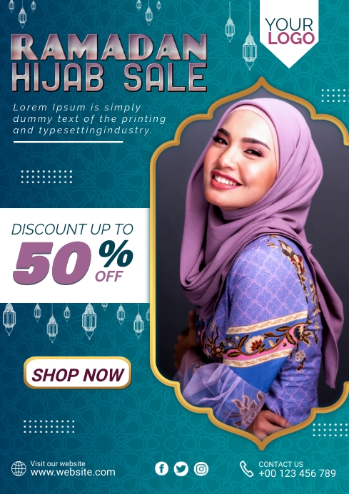 Ramadan sale flyer A3 template