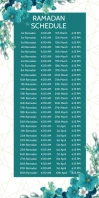 Ramadan schedule Roll Up Banner 3' × 6' template