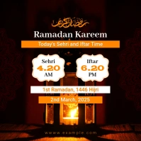 Ramadan Sehri & Iftar Time Instagram Post template