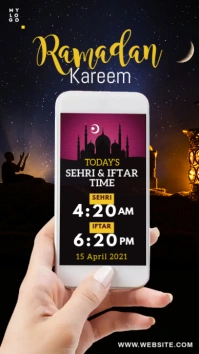 Ramadan Sehri & Iftar Time Instagram na Kuwento template