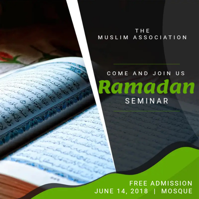 Ramadan Seminar Invitation Instagram Post Template Postermywall