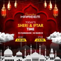 Ramadan Sheri & Iftar Time Instagram Post template