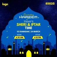 Ramadan Sheri & Iftar Time Square (1:1) template