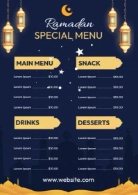 Ramadan Special Menu Ads A4 template