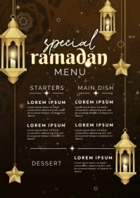 Ramadan Special Menu A4 template