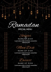 Ramadan Special Menu A4 template