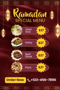 Ramadan Special Menu Poster template