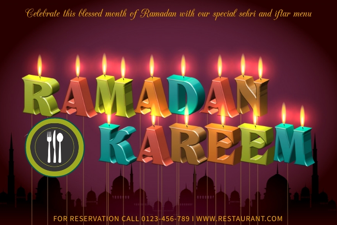 Ramadan Template Баннер 4' × 6'