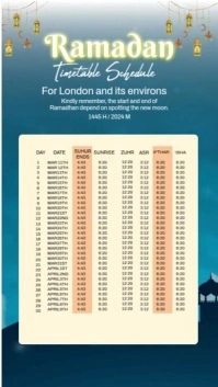 Ramadan Timetable Instagram 快拍 template