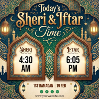 Ramadan Timings Instagram Post Video template