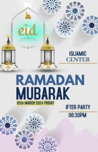 Ramadan video flyer template Tabloid (Таблоид)