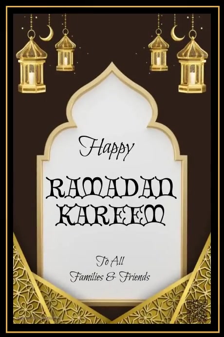 Ramadan Video Greetings To Families & friends Cartaz template