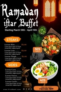 Ramdan Ifter Buffet Menu Poster template