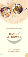Ramen And Bowls Poster Roll Up Banner 3' × 6' template