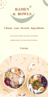 Ramen And Bowls Template Rul-op banner 3' × 6'
