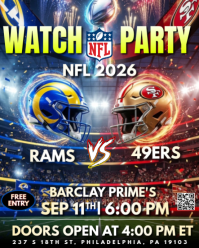NFL Watch Party Instagram Portrait Template