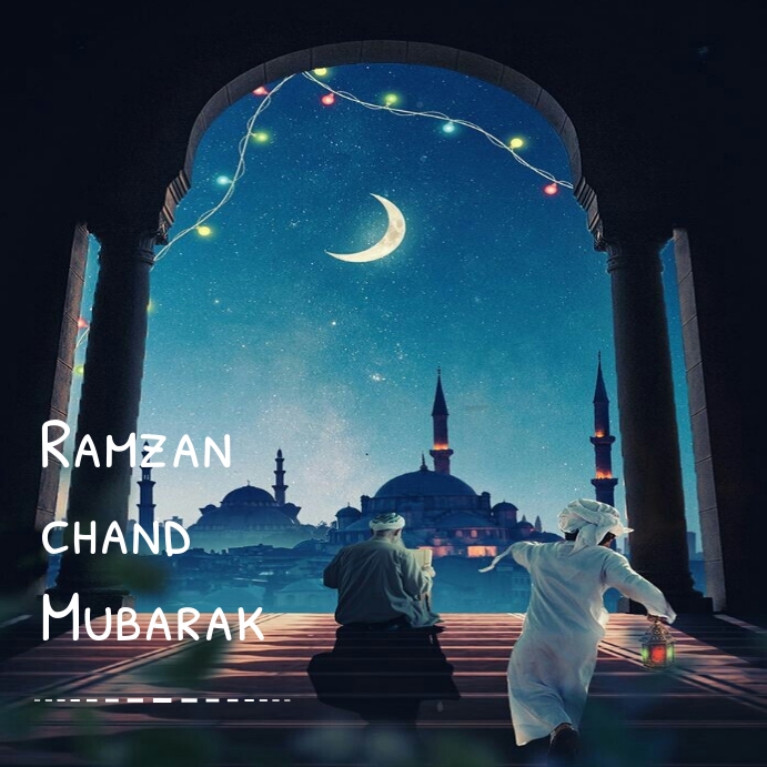 Ramzan ka chand mubarak instagram post Template | PosterMyWall