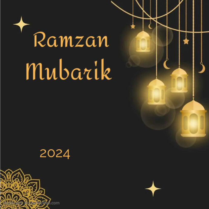 Ramzan Mubarik Instagram Post template