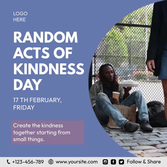 Kindness Posts Random Acts of Kindness Day Post Template | PosterMyWall