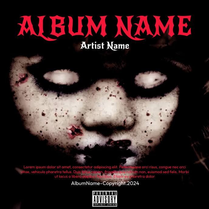 Rap Album Baby Doll template