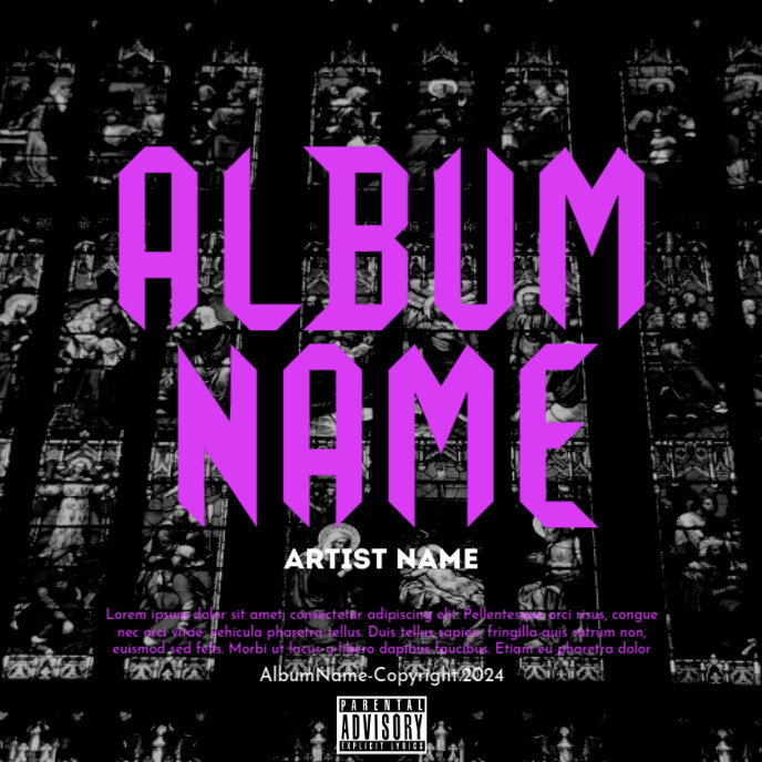 Rap Script Template Rap Album Center Template | PosterMyWall