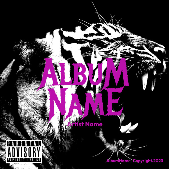 Rap Album Tiger Template | PosterMyWall
