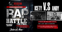 Rap Battle Event Poster Facebook Shared Image template
