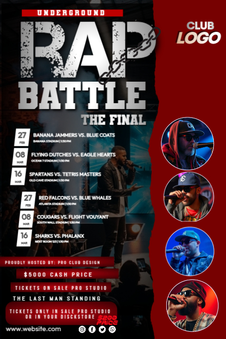 Rap Battle Final Poster Template | PosterMyWall