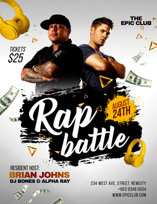 Rap battle flyer design Template | PosterMyWall