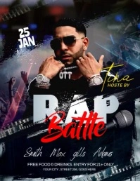 Rap battle flyer template