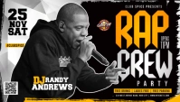 Rap battle hiphop Facebook event flyer Cabeçalho de blogue template