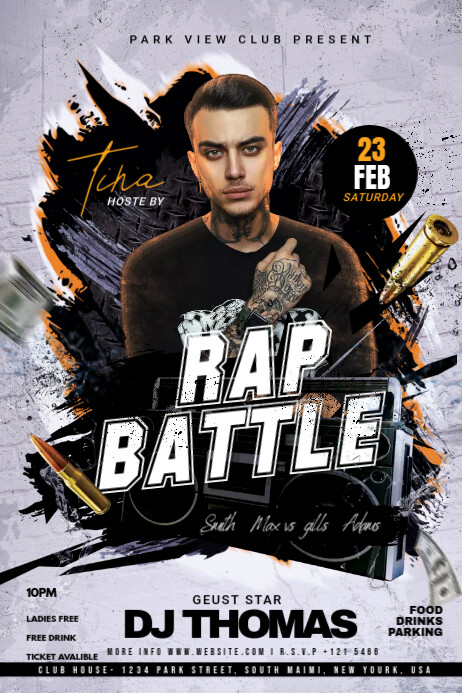 Rap Battle poster Template | PosterMyWall