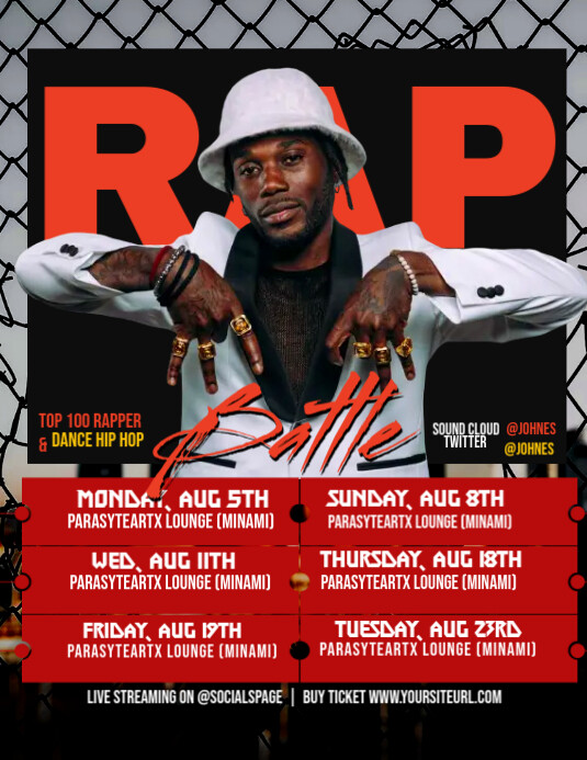 Rap Battle Poster Template | PosterMyWall