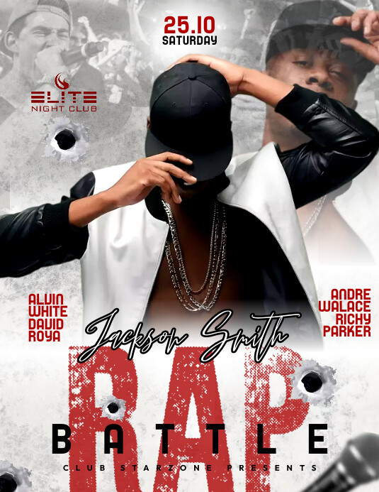 Rap battle poster flyer template design | PosterMyWall