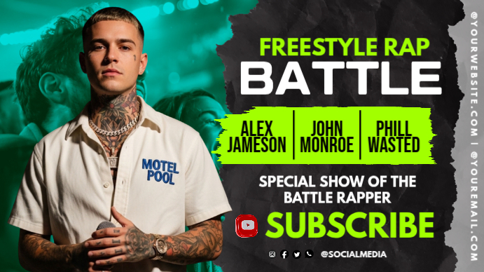 Rap Battle with Top Rappers Template | PosterMyWall