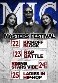 Rap Battles, Rising Stars Unite A4 template