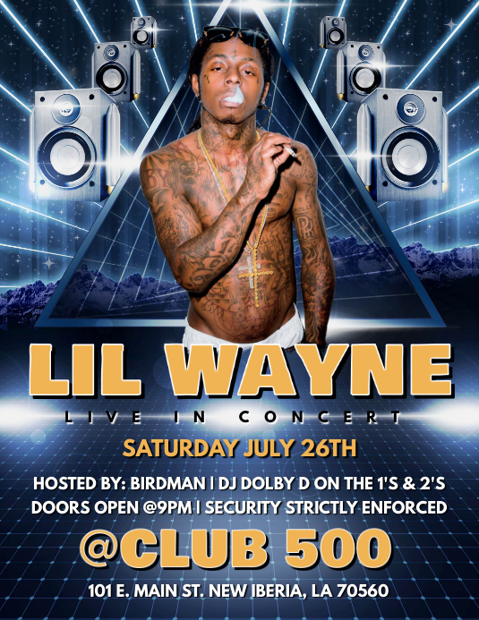RAP CONCERT FLYER Template | PosterMyWall