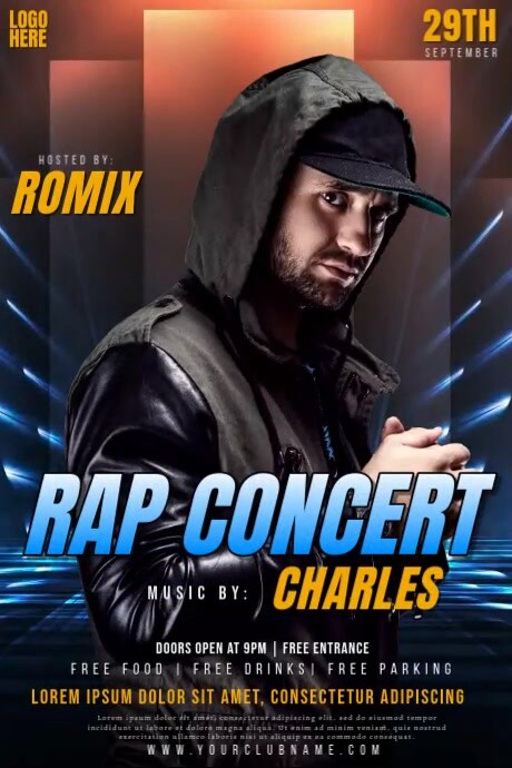 Plantilla de Rap Concert Poster | PosterMyWall