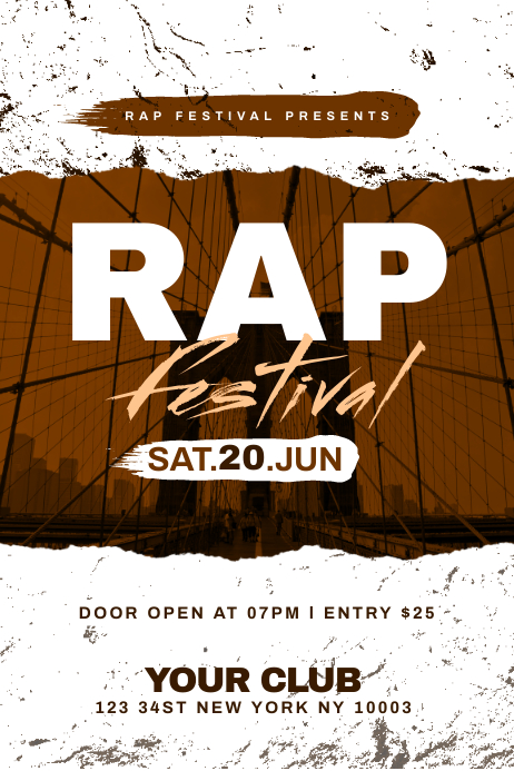 Rap Festival Plakat Vorlage Vorlage Postermywall