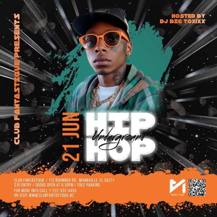 Plantilla de Rap Hip Hop Party Ad | PosterMyWall