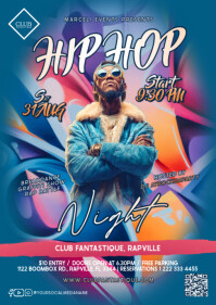 Rap Hiphop A4 template