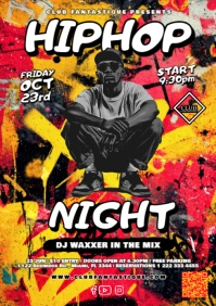 Rap Hiphop Party Flyer A4 template
