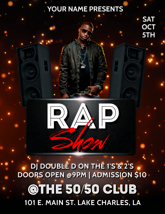 Copy of RAP MUSIC CONCERT FLYER TEMPLATE | PosterMyWall