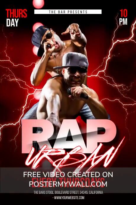 Runway Background For Rapper Plantilla de Rap Night | PosterMyWall