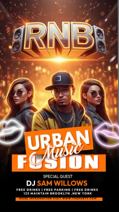 Rap Night Party Template | PosterMyWall