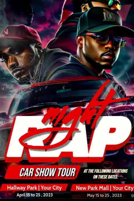 Plantilla de Rap Night Party Video | PosterMyWall