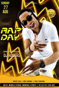 Promo Poster Rappers Party Rap Poster Template | PosterMyWall